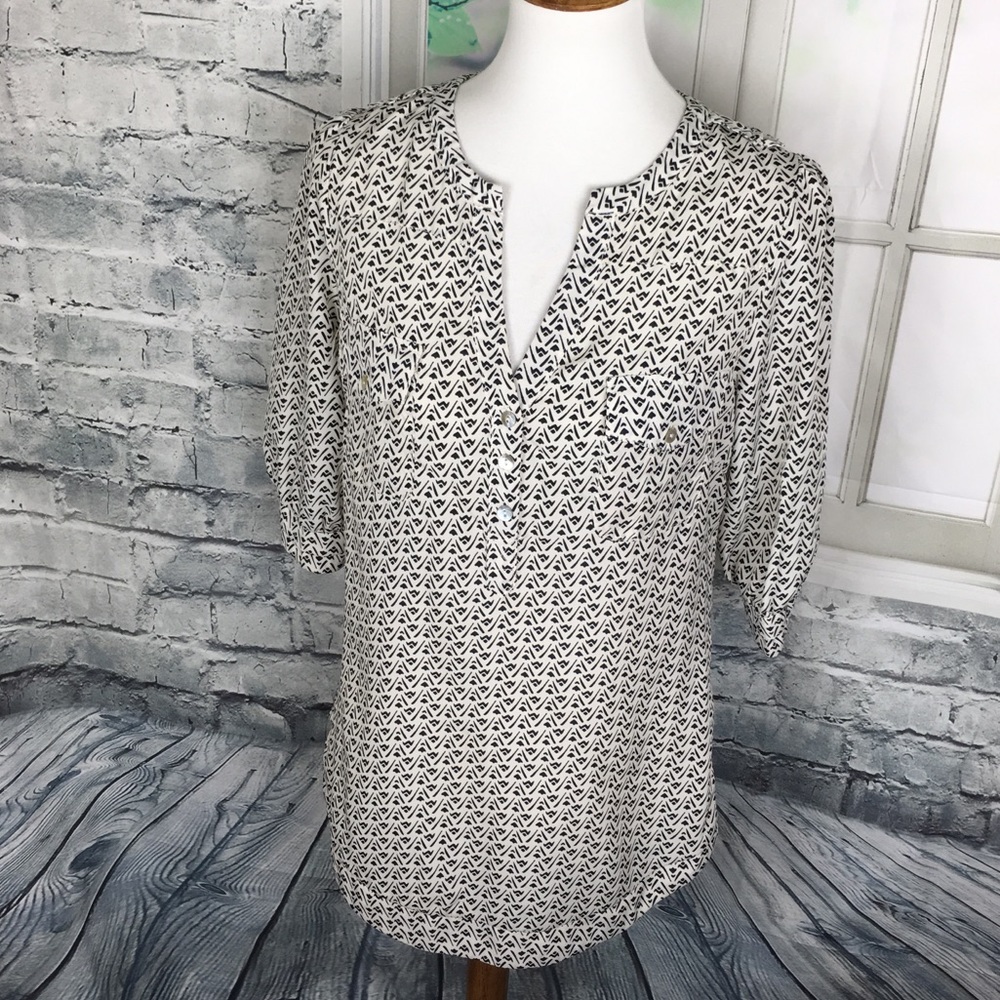 41 Hawthorn | Stitch Fix. White Printed blouse top